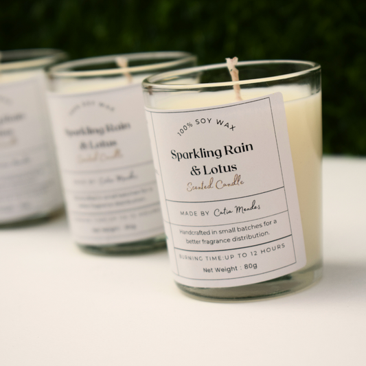 Sparkling Rain And Lotus 80ml Soy Wax Candle