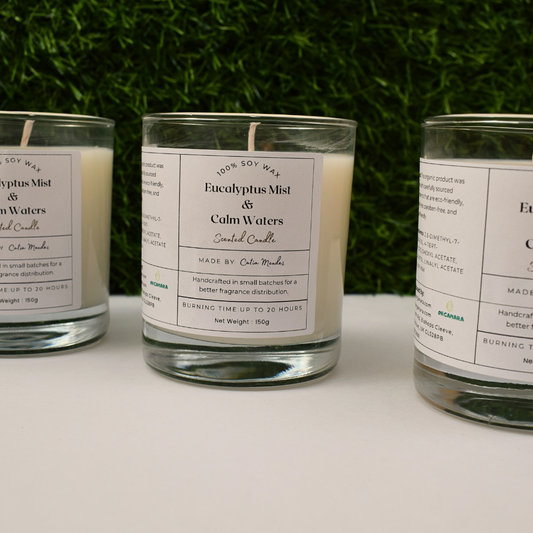 Eucalyptus Mist And Calm Waters 150ml Soy Wax Candle