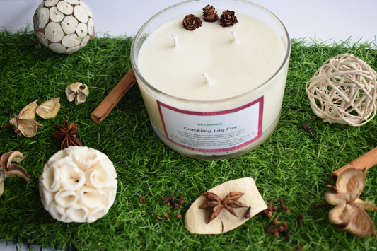 Crackling Log Fire 550ml Soy Wax Candle